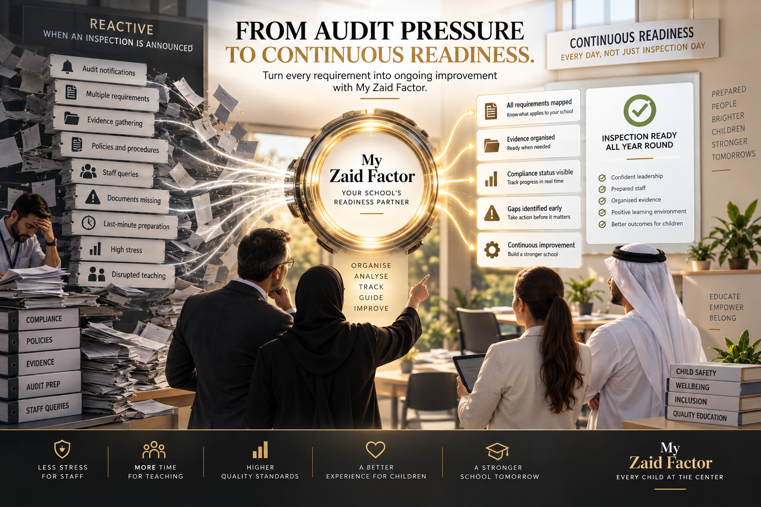 My Zaid Factor: Continuous Readiness dashboard and evidence assurance workflow
