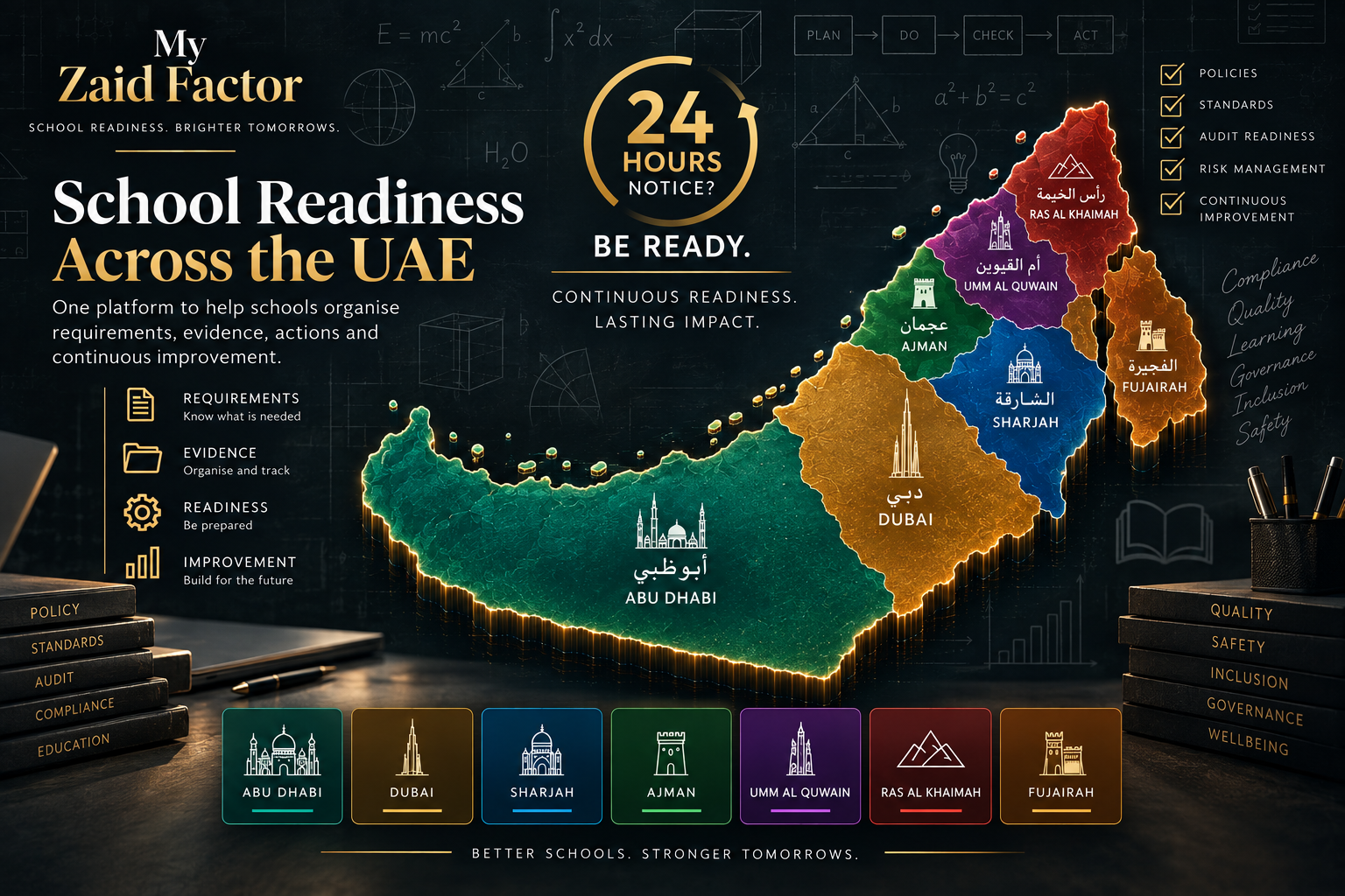 UAE School Readiness across all seven Emirates under federal and local regulatory frameworks